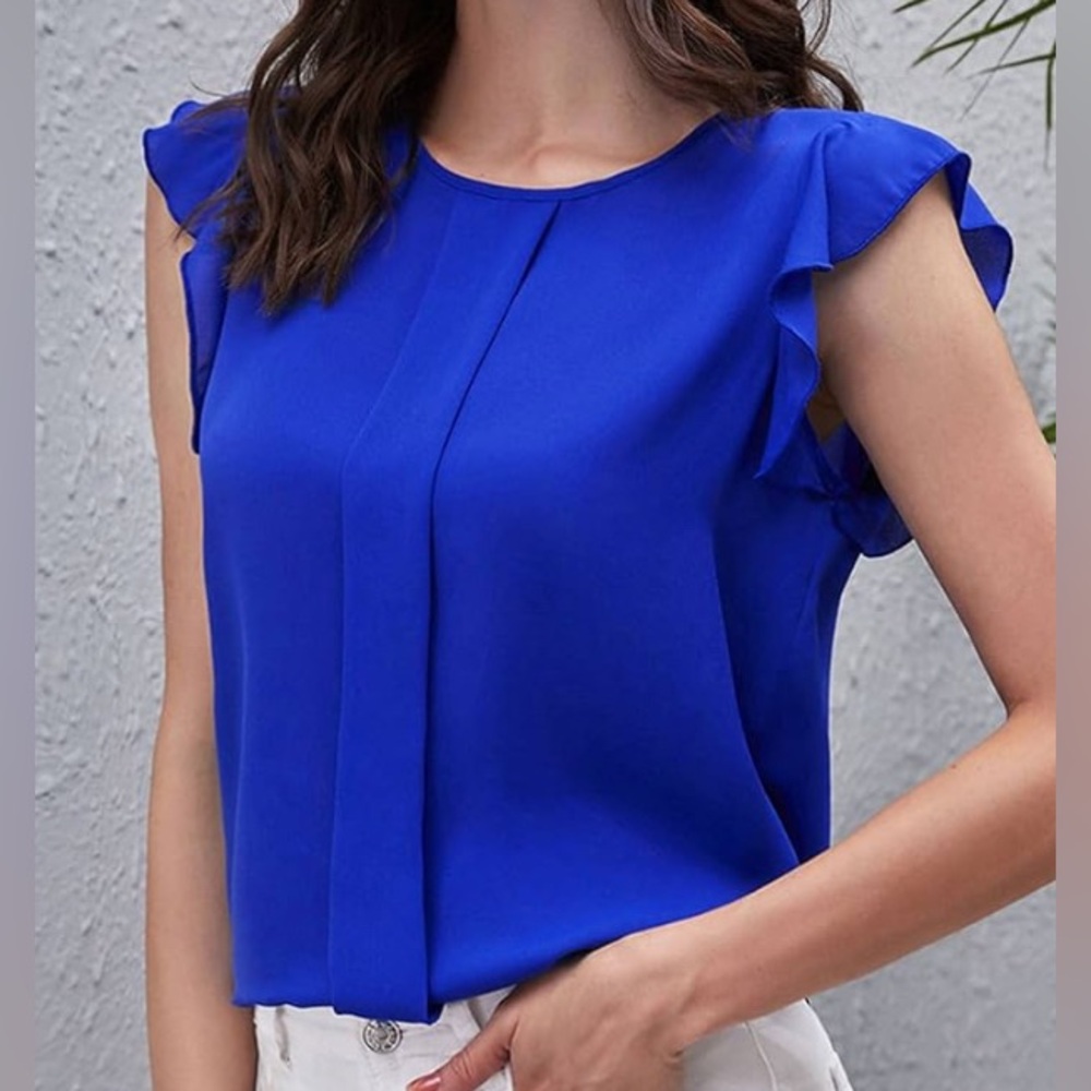 Zara woman royal blue blouse